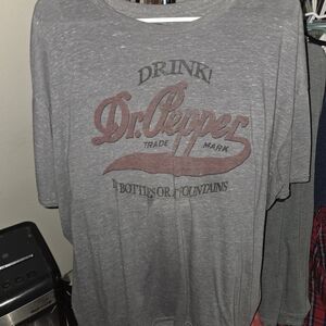 Gray Graphic Dr Pepper Shirt Size 3x.